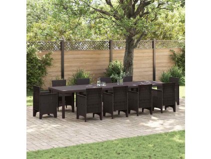 Zahradní jídelní stůl Hnědá 350 x 100 x 73 cm polyratan 3378525