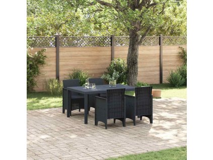 Zahradní jídelní souprava 5 pcs Antracit Ratan Polt 3378692