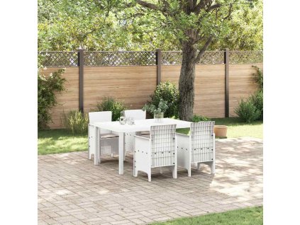 Zahradní jídelní souprava 5 pcs Bílá Ratan Polt 3378703