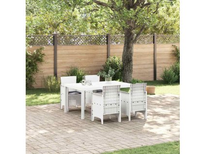 Zahradní jídelní souprava 5 pcs Bílá Ratan Polt 3378705