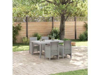 Zahradní jídelní souprava 5 pcs Světle šedá Ratan Polt 3378708