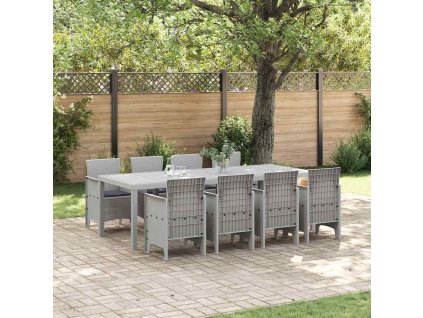 Zahradní jídelní souprava 9 pcs Bílá Ratan Polt 3378745