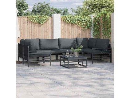 Sada zahradních pohovek Antracitová Ocel 3378967