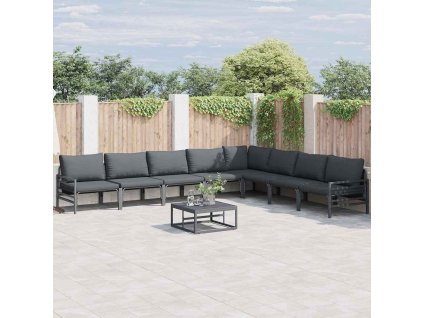 Sada zahradních pohovek s polštářem Antracitová Ocel 3378995