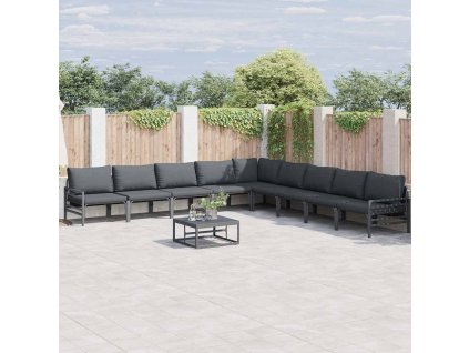 Sada zahradních pohovek Antracitová Ocel 3378997