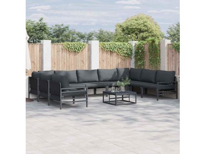 Sada zahradních pohovek Antracitová Ocel 3379014