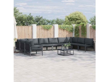 Sada zahradních pohovek Antracitová Ocel 3379016