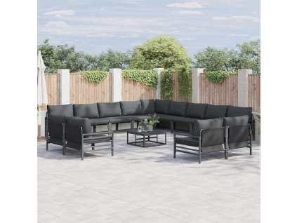 Sada zahradních pohovek Antracitová Ocel 3379038