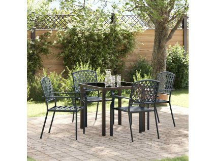 Zahradní jídelní souprava 5 pcs Antracit Ocel 3379304