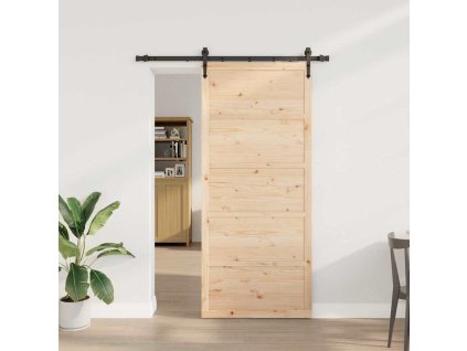 Posuvné dveře Přírodní 80 x 208 cm Masivní borové dřevo 3381145