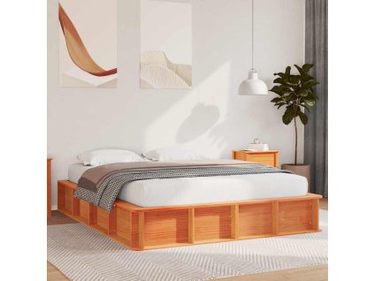 Rám postele Voskově hnědá 160 x 200 cm Masivní borové dřevo 3385711