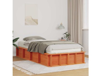 Rám postele Voskově hnědá 100 x 200 cm Masivní borové dřevo 3385732