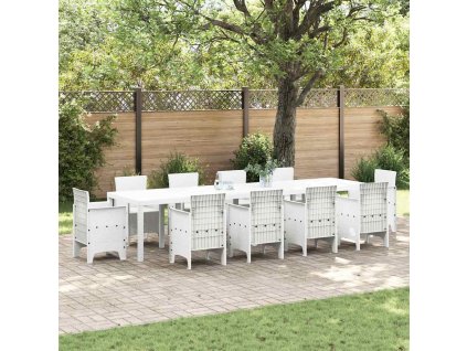 Zahradní jídelní stůl Bílá 350 x 100 x 73 cm polyratan 3378526