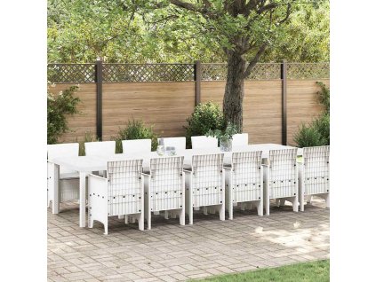 Zahradní jídelní souprava 13 pcs Bílá Ratan Polt 3378784