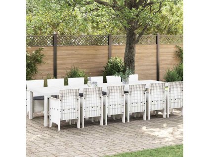 Zahradní jídelní souprava 13 pcs Bílá Ratan Polt 3378785