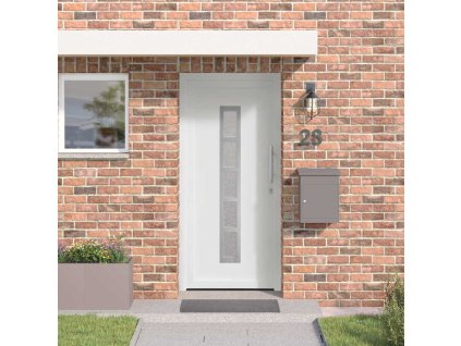 Přední dveře Bílá 108 x 208 cm PVC 3385758