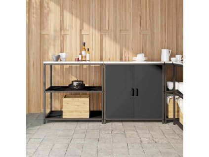 Kuchyňská skladovací sada 2 pcs Černá Studená válcovaná ocel 3392652