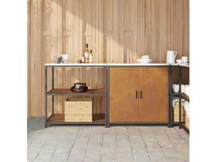 Kuchyňská skladovací sada 2 pcs Rezavá Povětrnostně odolná ocel 3392658