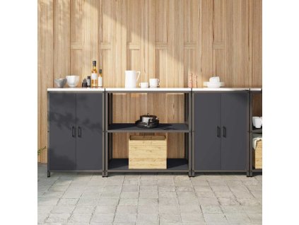 Kuchyňská skladovací sada 3 pcs Antracit Studená válcovaná ocel 3392668