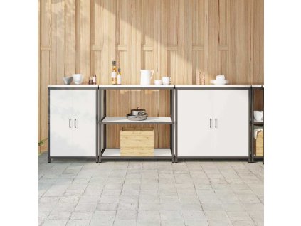 Kuchyňská skladovací sada s policí Jiný 3 pcs Bílá Ocel 3392674