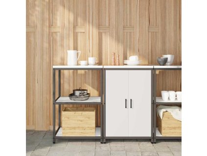 Kuchyňská skladovací sada 2 pcs Bílá Studená válcovaná ocel 3392688