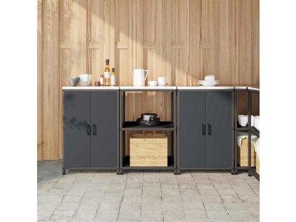 Kuchyňská skladovací sada 3 pcs Antracit Studená válcovaná ocel 3392696