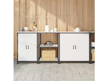 Kuchyňská skladovací sada 3 pcs Bílá Studená válcovaná ocel 3392702