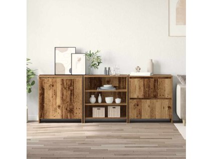 Konzole 3 pcs Staré dřevo 70 x 41 x 75 cm Kompozitní dřevo 3393156