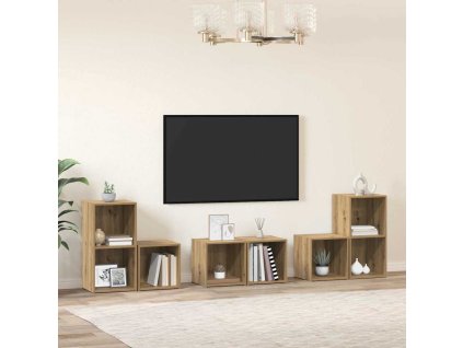Sada televizních skříní 6 pcs Artisanový dub kompozitní dřevo 3393164