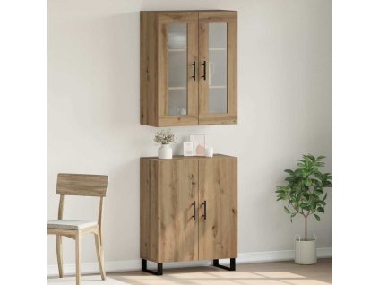 Vysoký bufet dub artisan 69,5 x 34 x 180 cm Kompozitní dřevo 3394522