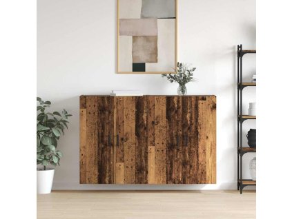 Nástěnné skříňky 2 pcs Staré dřevo 69.5 x 34 x 90 cm 3394530