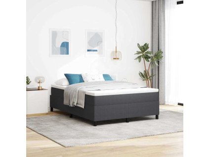 Postel s boxspringem Tmavě šedá 140 x 200 cm Sametová tkanina 3337413