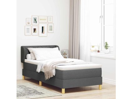 Postel s pružinami a matrací krémová 90x200 cm Fabric s matrací 3340256