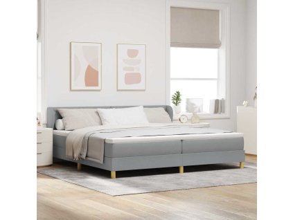 Postel s pružinami a matrací krémová 90x200 cm Fabric s matrací 3340297