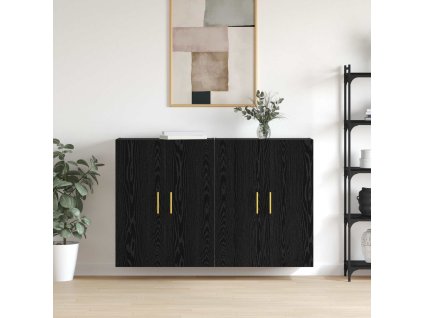 Nástěnná skříň Nástěnný 2 pcs Černý dub 69,5 x 34 x 90 cm 3394514