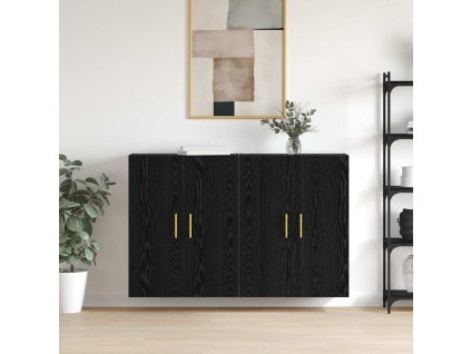 Nástěnné skříňky 2 pcs Černý dub 69.5 x 34 x 90 cm 3394514