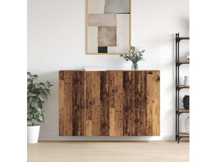 Nástěnné skříňky 2 pcs Staré dřevo 69.5 x 34 x 90 cm 3394551