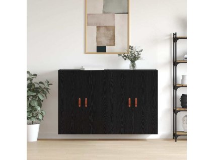 Nástěnné skříňky 2 pcs Černý dub 69.5 x 34 x 90 cm 3394574