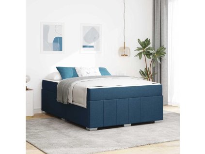 Rám postele s matrací Modrá 160 x 200 cm textil 3398299