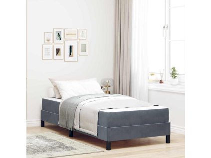 Postel s boxspringem s matrací Tmavě šedá 80 x 200 cm textil 3398654