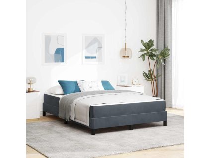 Postel s boxspringem s matrací Tmavě šedá 160 x 200 cm textil 3398702