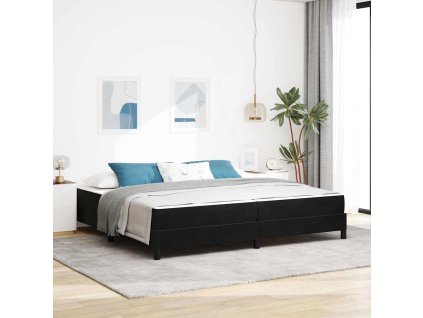 Postel s boxspringem s matrací Černá 200 x 200 cm textil 3398715