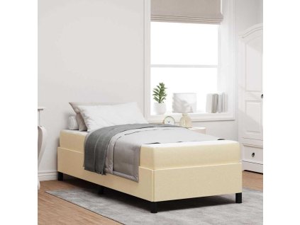Postel s boxspringem Krémová 100 x 200 cm textil 3398841