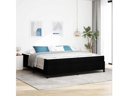 Postel s boxspringem Černá 200 x 200 cm textil 3398887