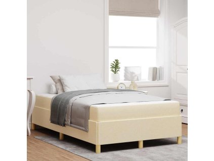 Rám postele s matrací Krémová 120 x 200 cm textil 3398932