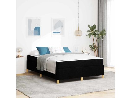 Rám postele s matrací Černá 140 x 200 cm textil 3398943