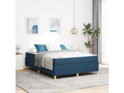 Rám postele s matrací Modrá 140 x 200 cm textil 3398947