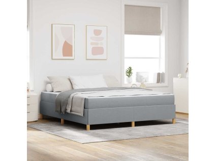 Rám postele s matrací Světle šedá 180 x 200 cm textil 3398955