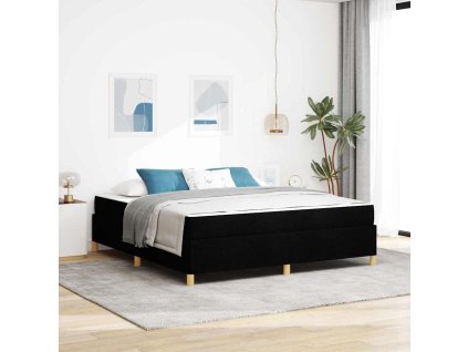 Rám postele s matrací Černá 180 x 200 cm textil 3398957