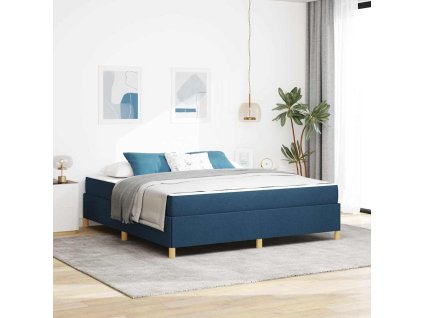 Rám postele s matrací Modrá 180 x 200 cm textil 3398961